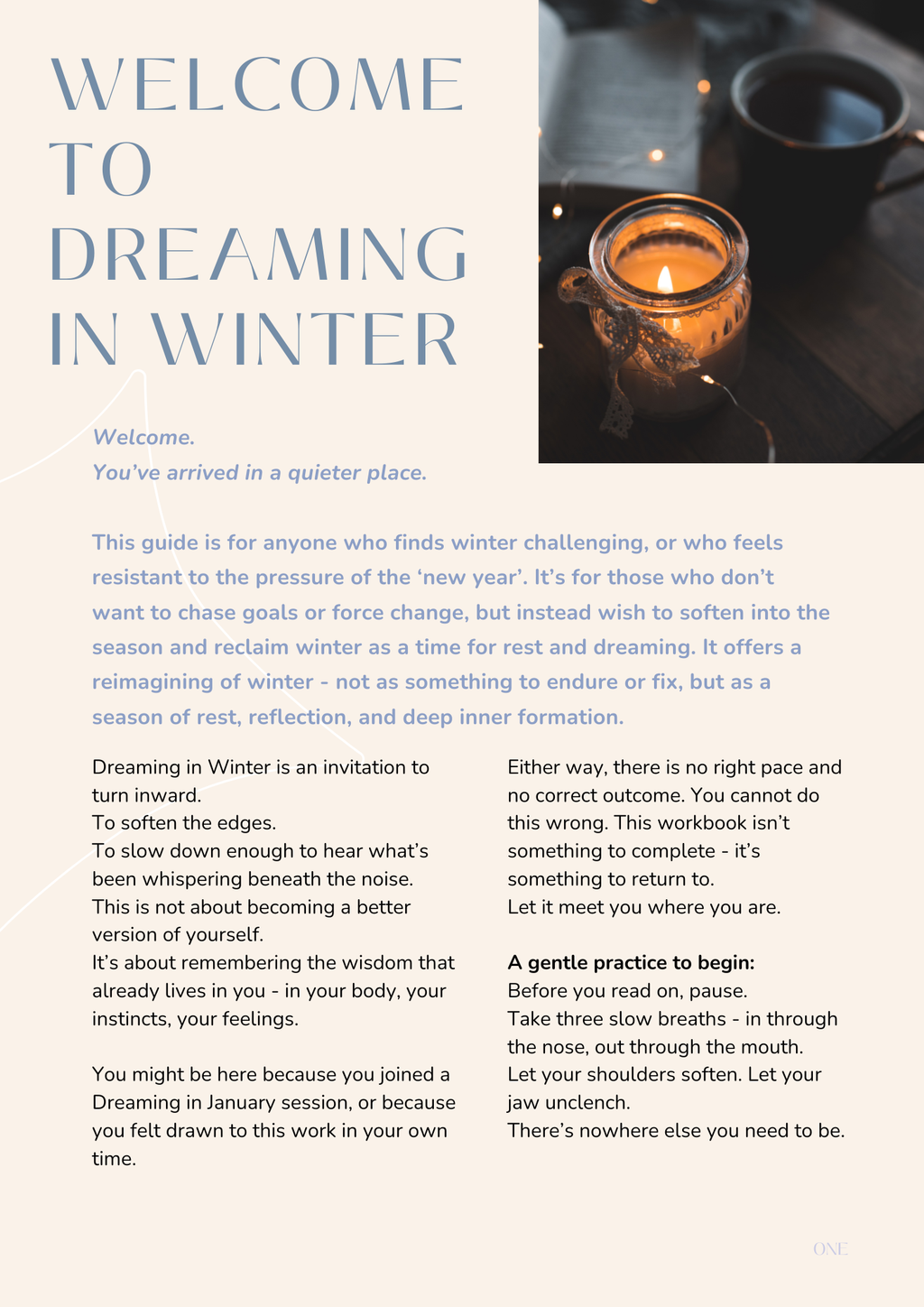 Dreaming in Winter – A Seasonal Companion (Digital PDF) | Slow Living, Reflection & Intuitive Guidance